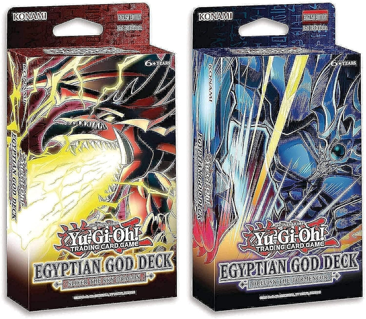 Konami Yu-Gi-Oh! Egyptian God Deck Slifer the Sky Dragon, beginner-friendly summoning focus.