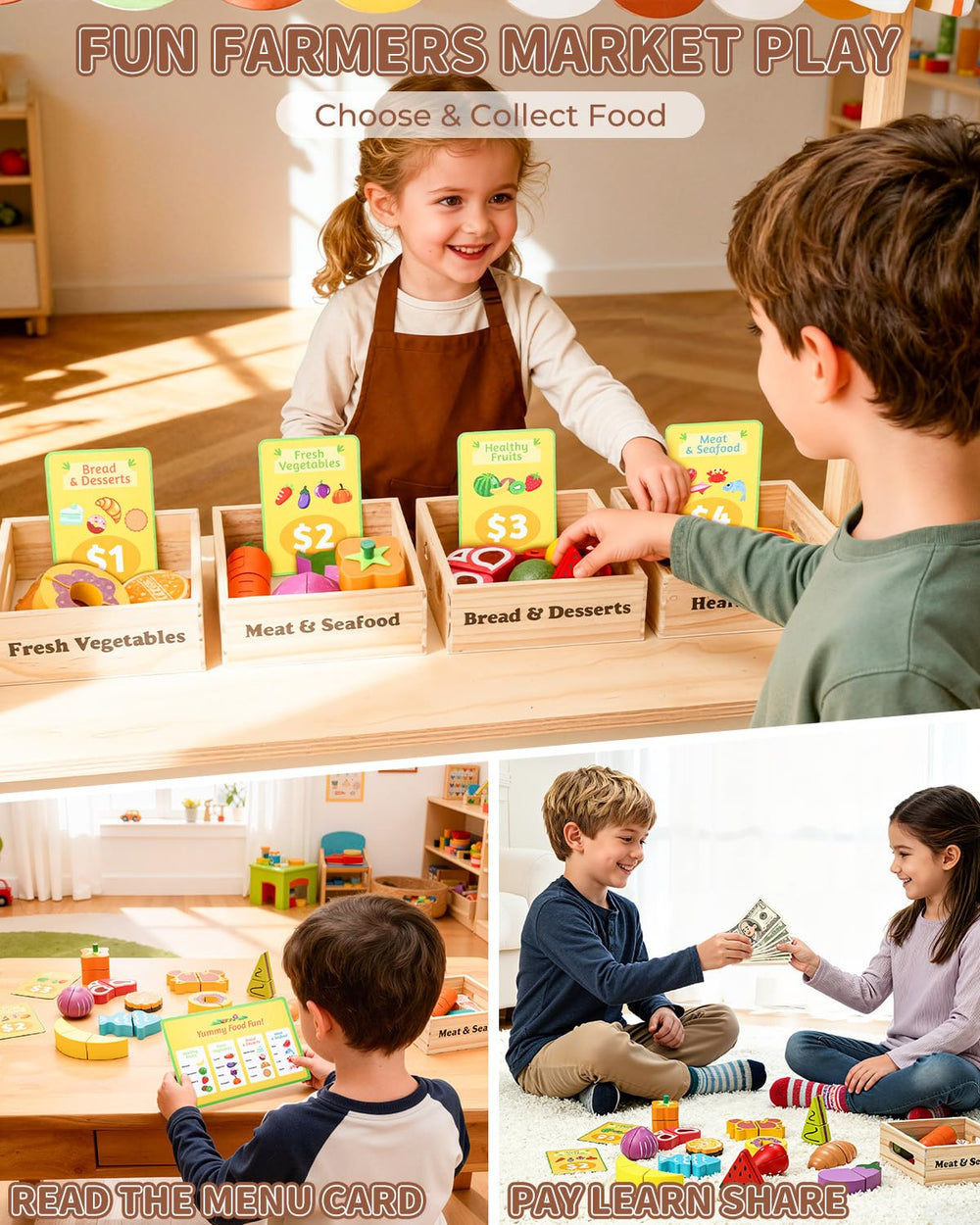 KONYXALU colorful food pieces create engaging, educational playtime visuals