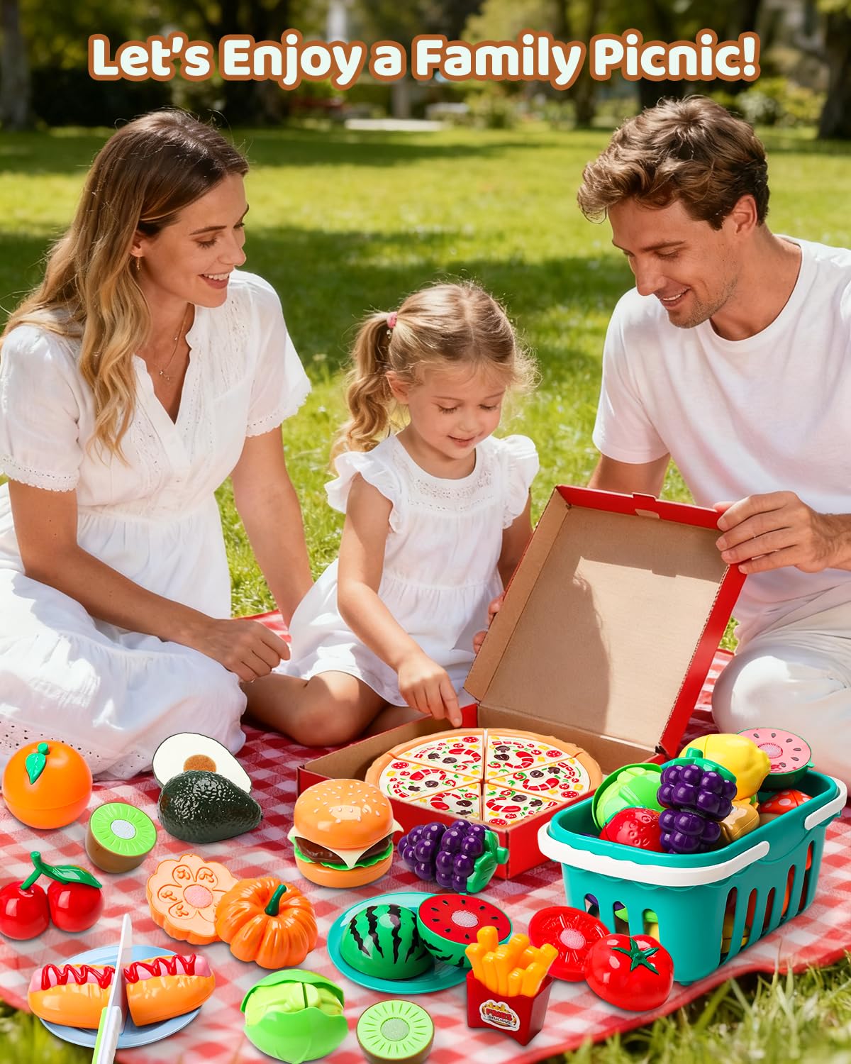 KONYXALU play food features magic-tape cutting for safe pretend chopping