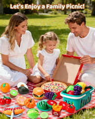 KONYXALU play food features magic-tape cutting for safe pretend chopping