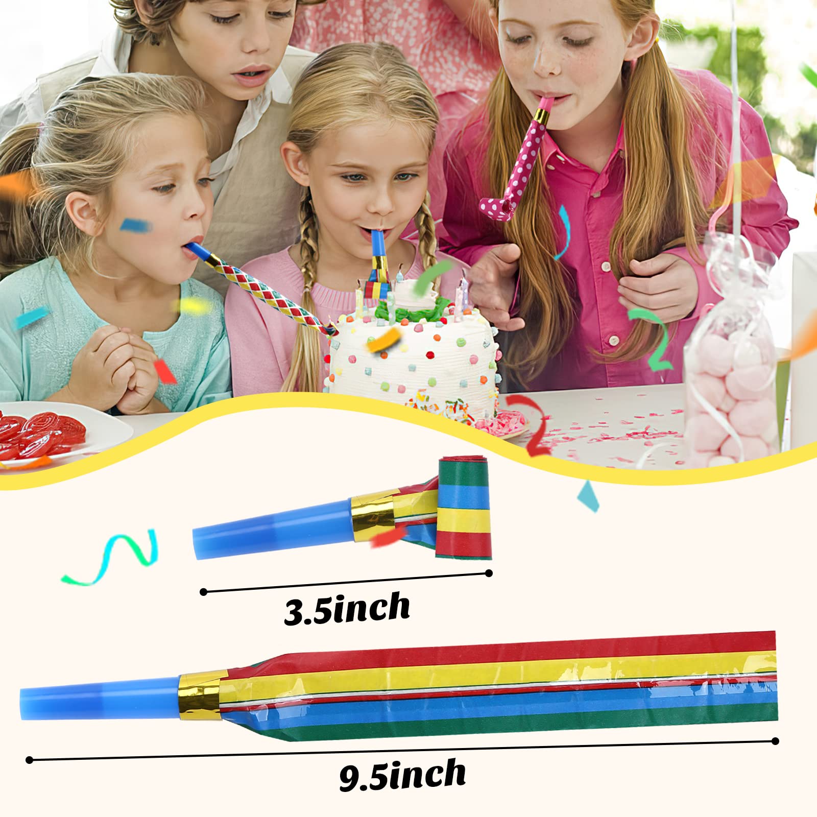 Koogel 100-piece noisemaker bulk pack adds vibrant energy to gatherings