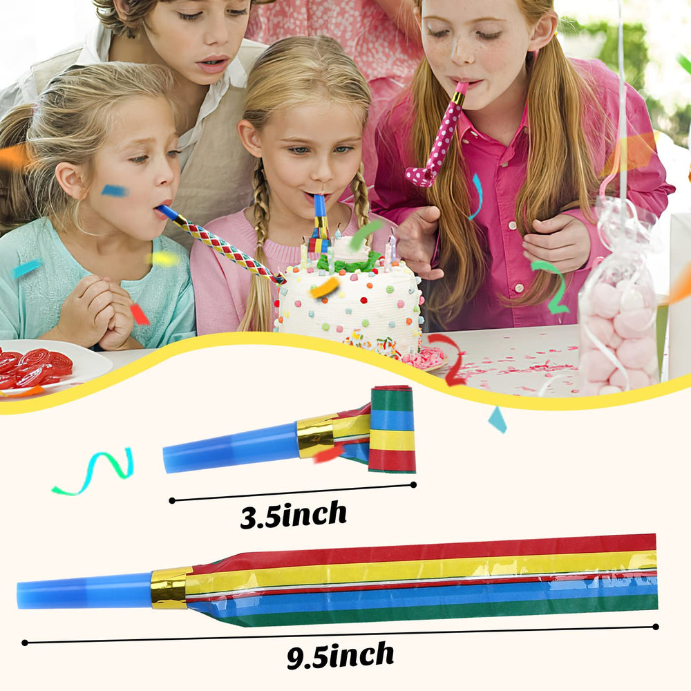 Koogel 100-piece noisemaker bulk pack adds vibrant energy to gatherings