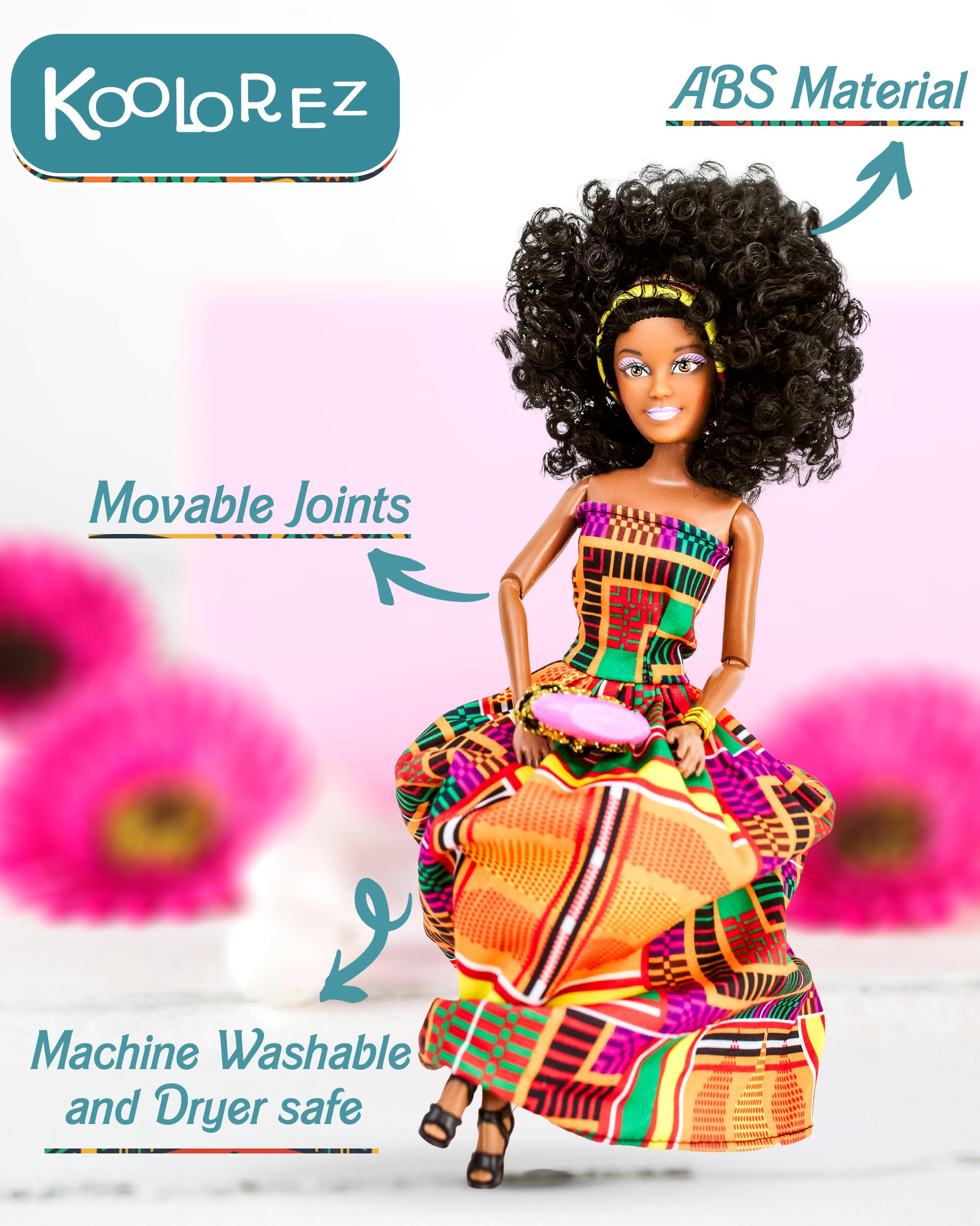 KOOLOREZ Edith movable joints close-up demonstrates dynamic poseability for imaginative storytelling.