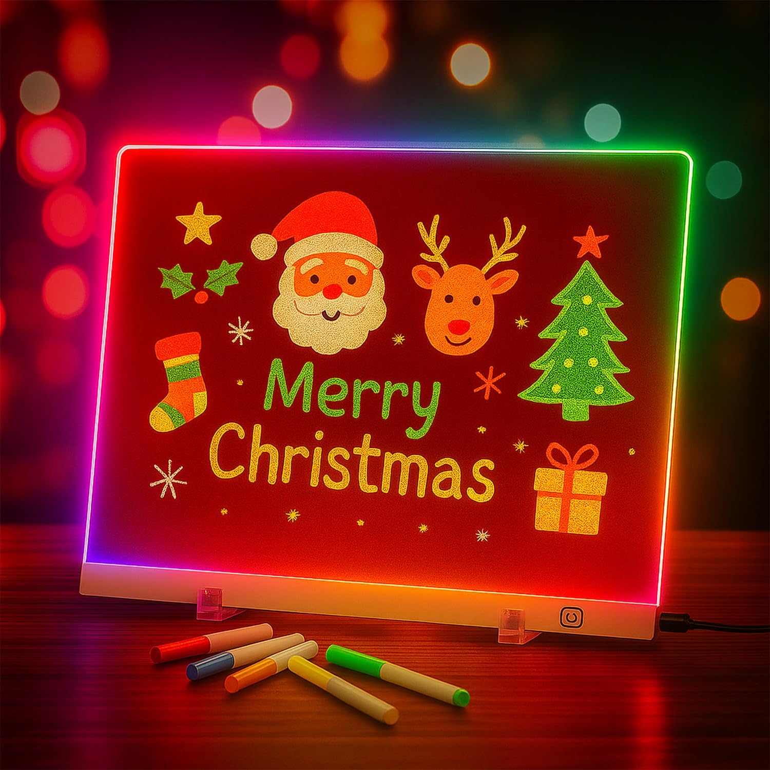 Koolow Lumiboard 20in shows vibrant colors for doodles and messages.