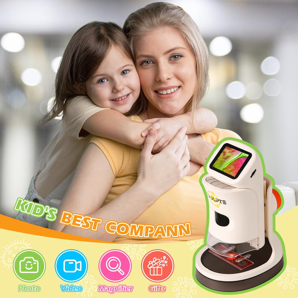 Koolpte Kids Microscope is lightweight and backpack-friendly for on-the-go learning.