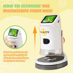 Koolpte Kids Microscope has an ergonomic angled screen to reduce strain.