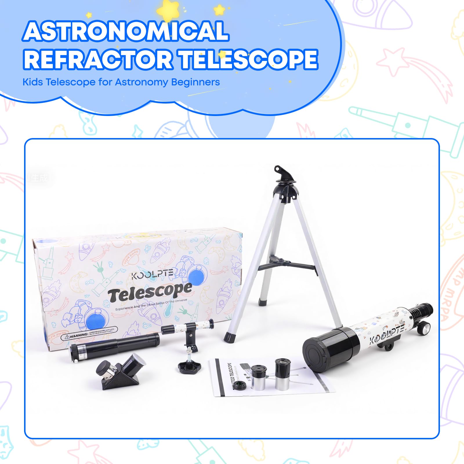 Koolpte telescope box is ready for gifting.