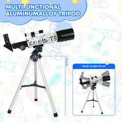Koolpte telescope in portable bag for easy backyard or camping stargazing.