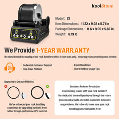 KoolStone C1 compatible with 4lb polishing grit for better results