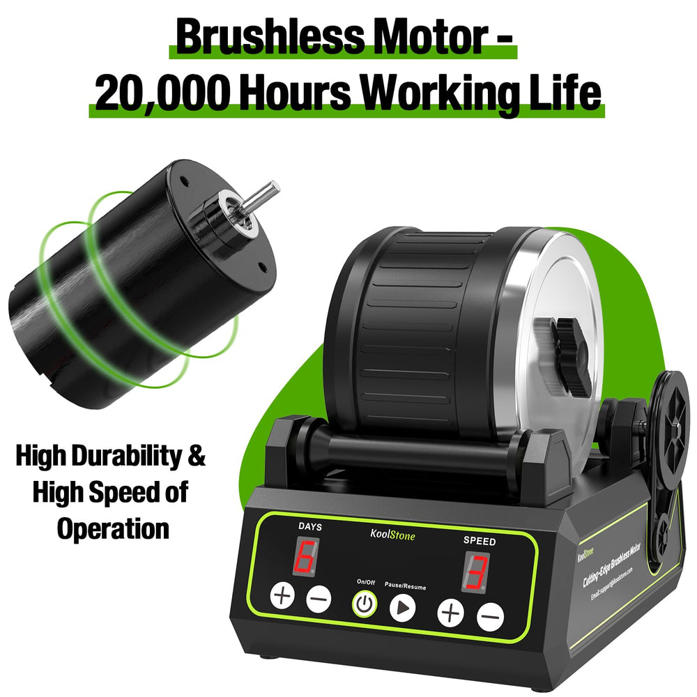 KoolStone C1 Pro brushless motor enables faster, smoother polishing for consistent finishes