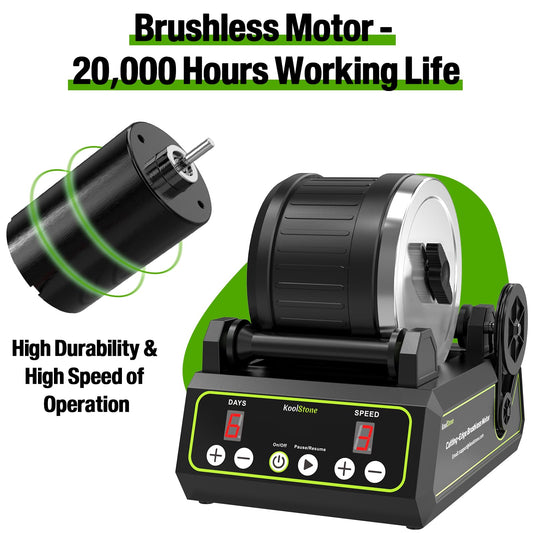 KoolStone C1 Pro brushless motor enables faster, smoother polishing for consistent finishes