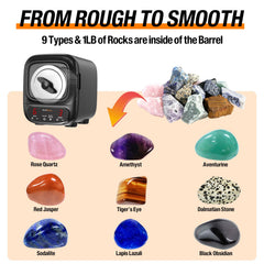 KoolStone C1 Pro Max included accessories layout for gemstone polishing