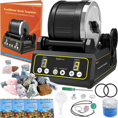 KoolStone C1 rock tumbler with 2.5lb capacity polishing rough rocks for gems