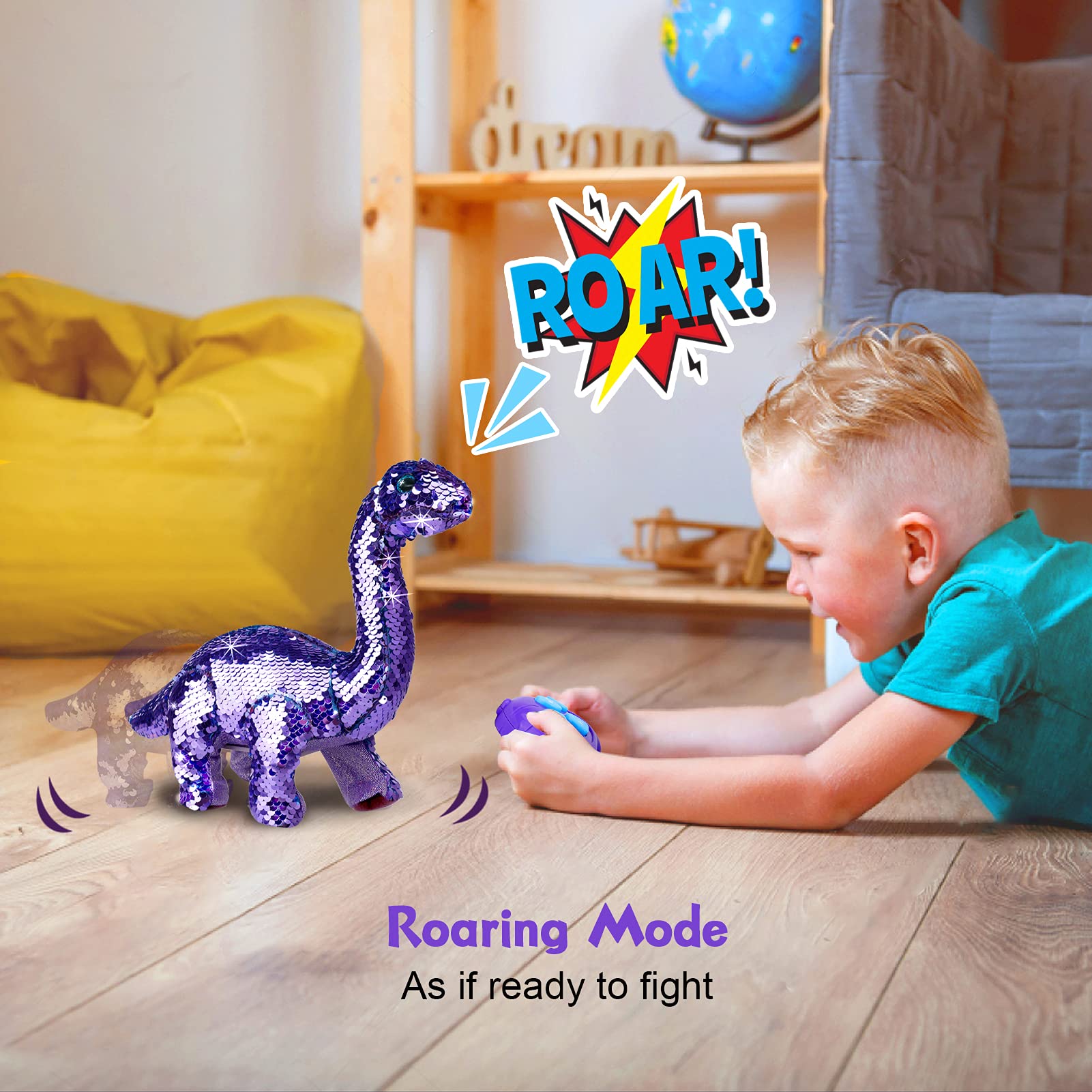 Koonie dinosaur walks and roars for action-filled play