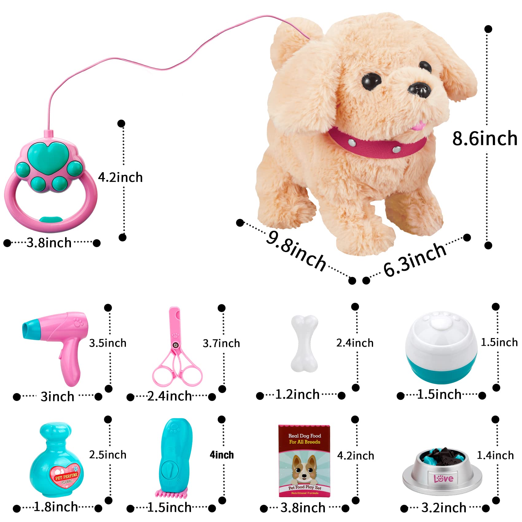 Koonie talking plush golden retriever features soft plush and safe materials.