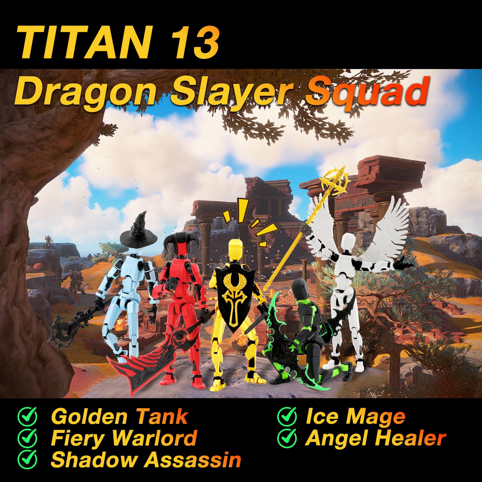 Qoopower T13 Assassin with dual blades for dynamic scenes and imaginative battles