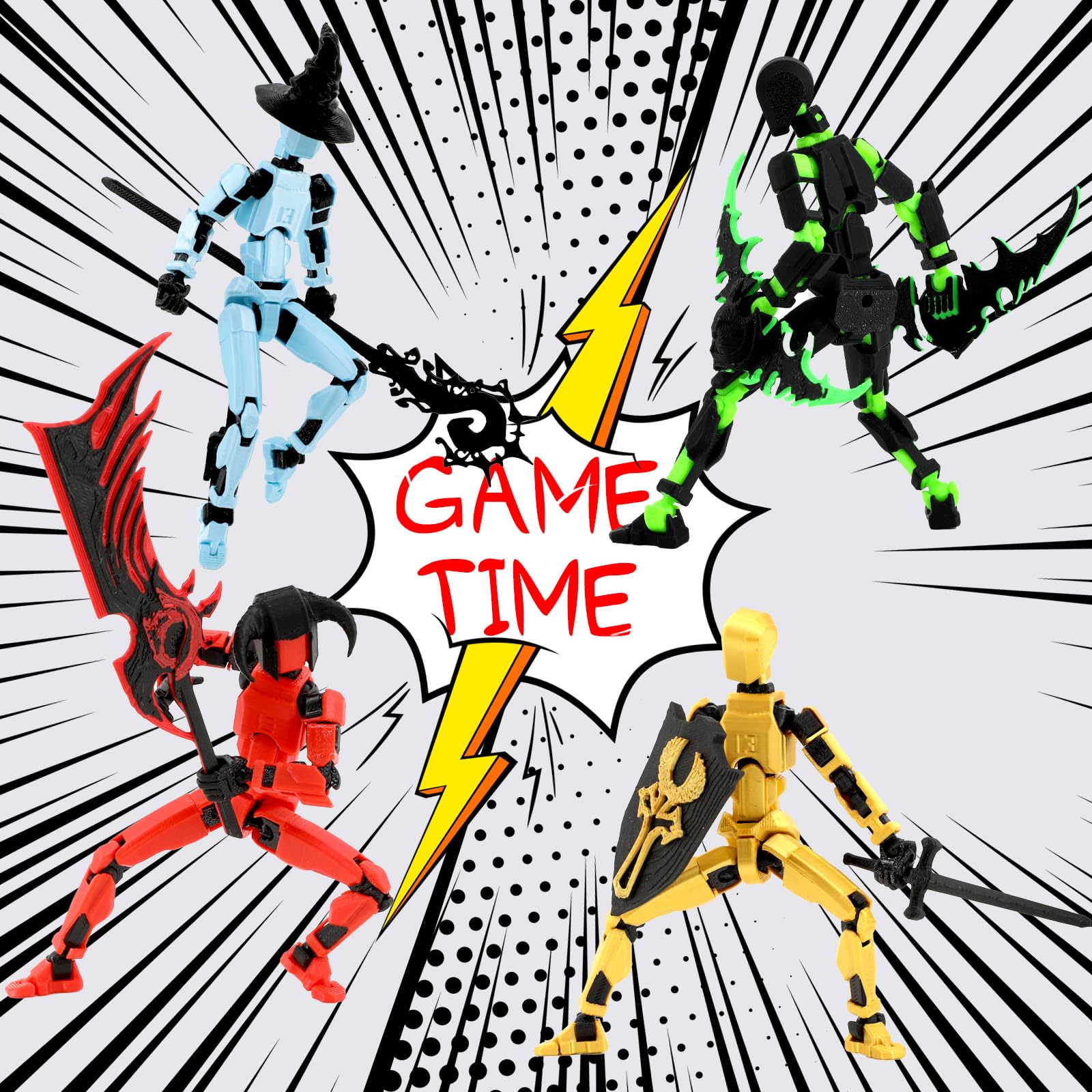 Qoopower T13 Dragon Slayer Squad display enhances tabletop aesthetics