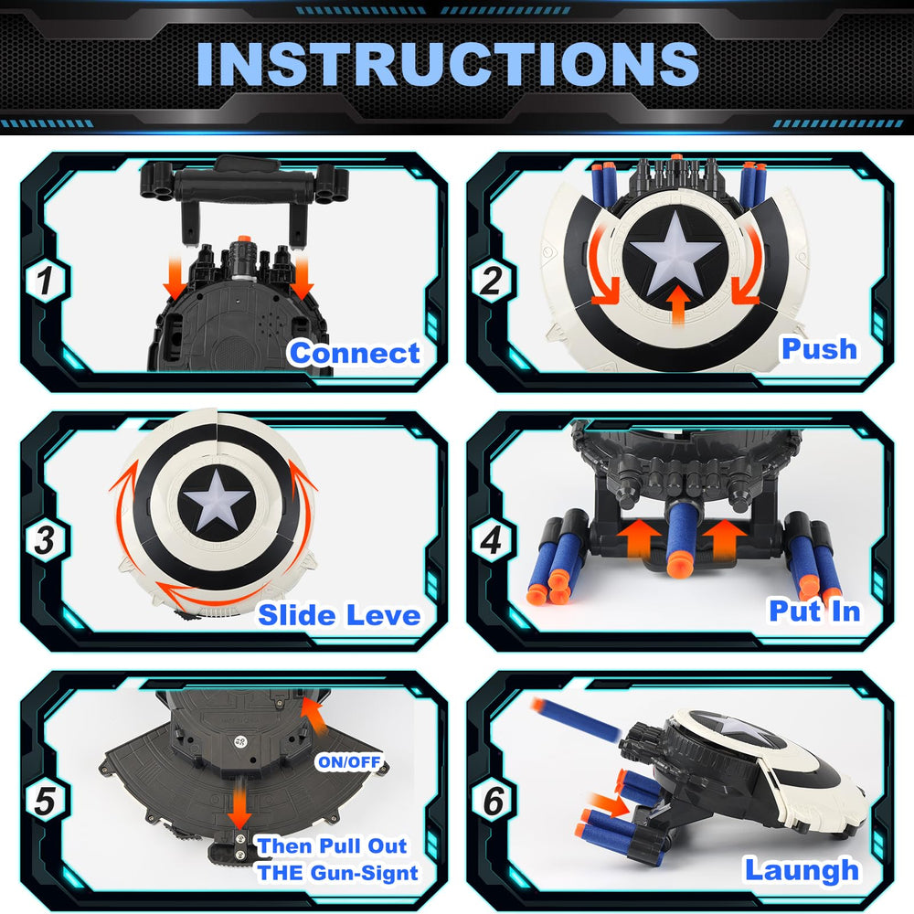 KooRare Shield Dart-Blaster loading foam darts for quick action during play