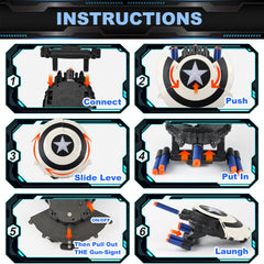 KooRare Shield Dart-Blaster loading foam darts for quick action during play