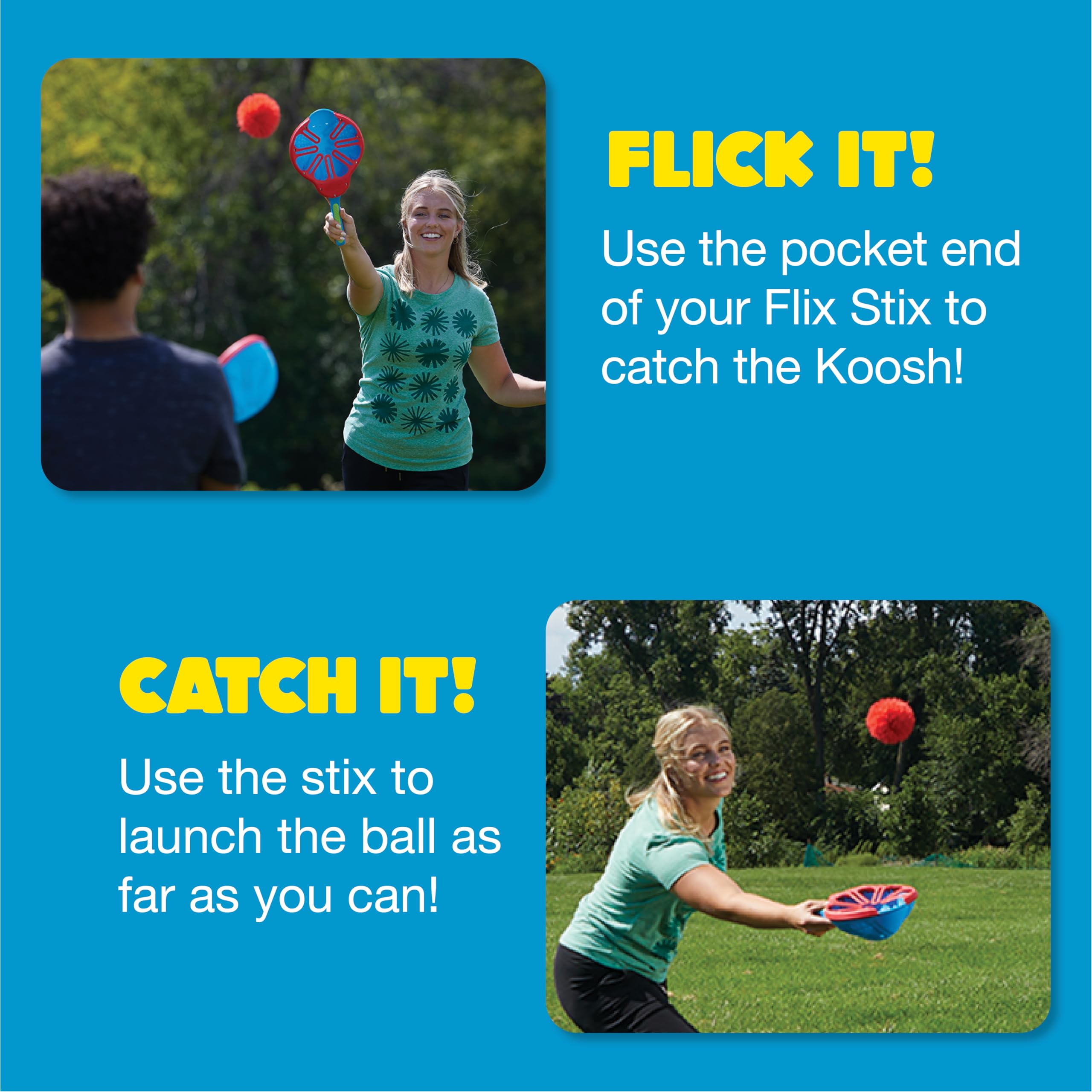 Koosh Flix Stix head-to-head encourages friendly competition.