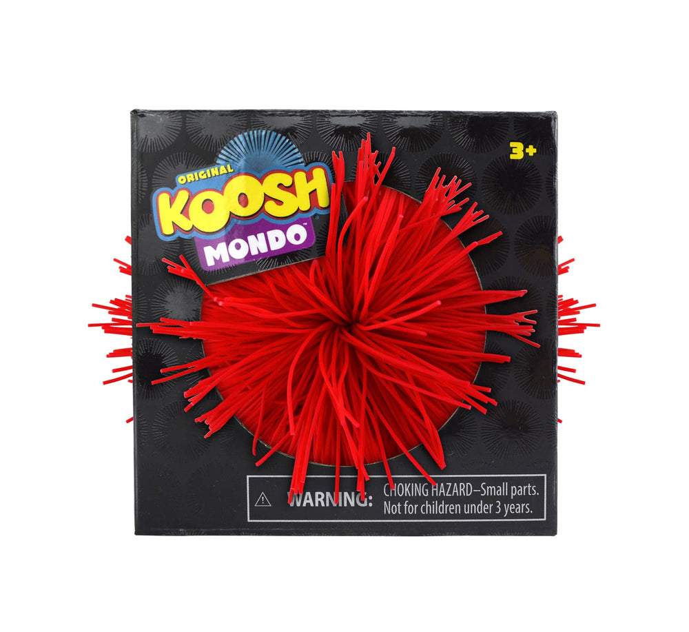 Koosh Mondo ball red catch texture for easy indoor and outdoor play.