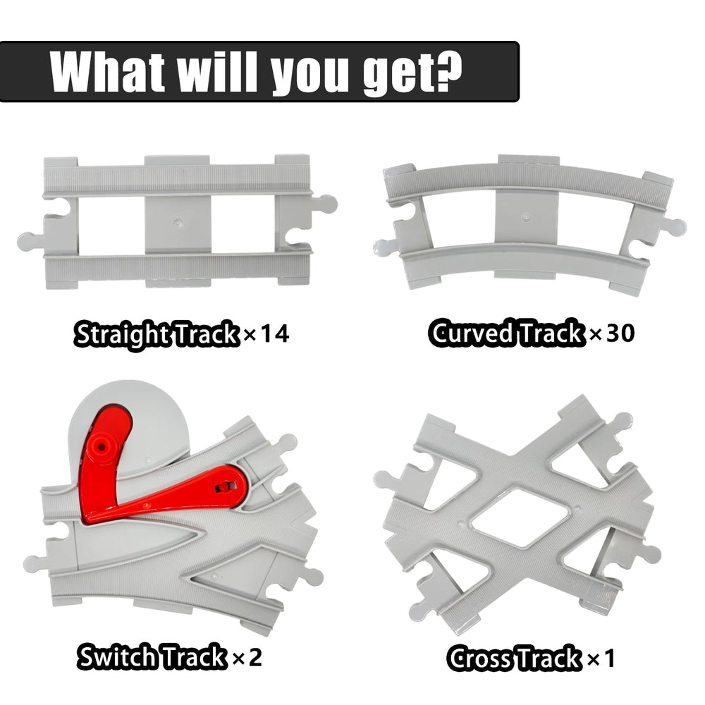 Koowants curved-tracks-30 highlight curved versatility for smooth, looping train journeys.