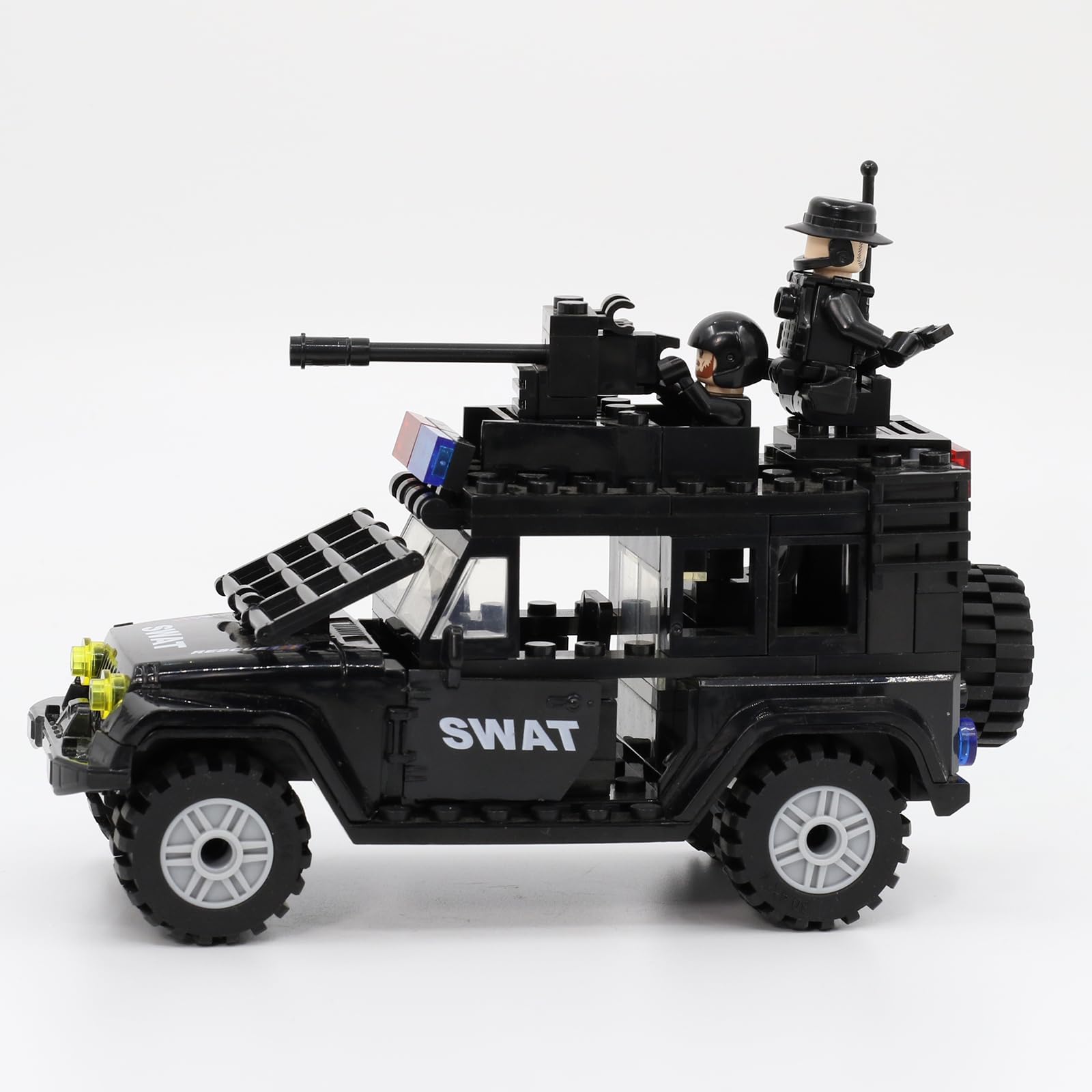 Two police dogs accompanying the SWAT team for teamwork