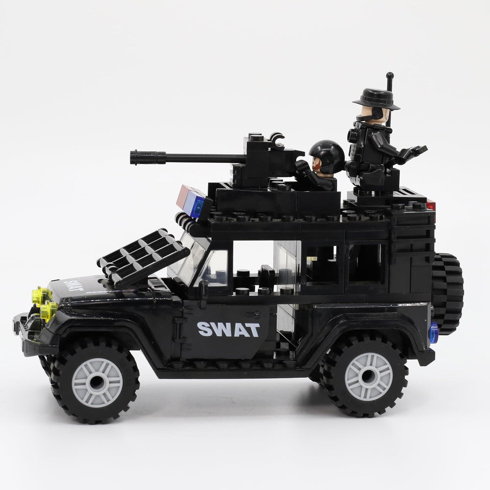Two police dogs accompanying the SWAT team for teamwork