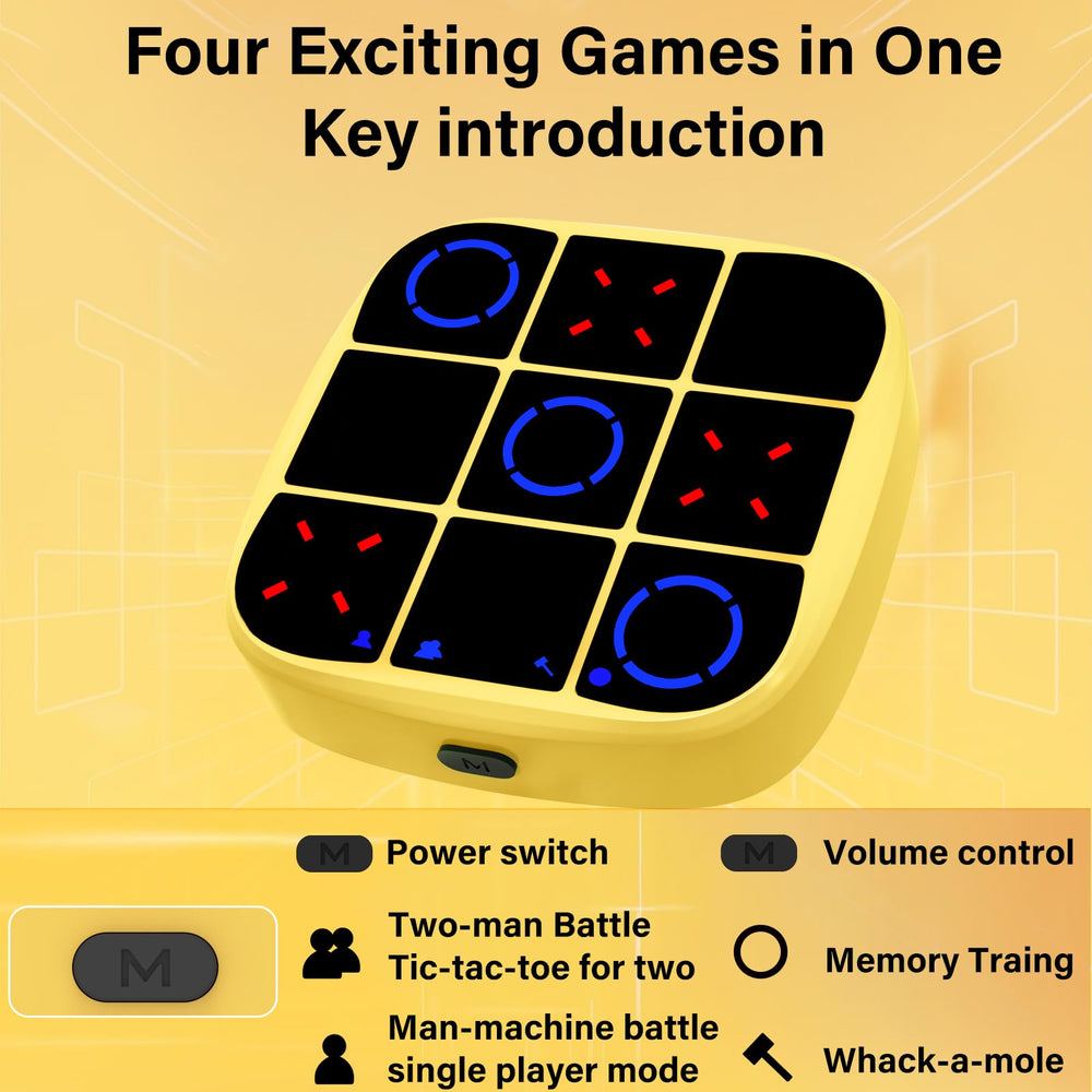 KOQQQ Tic-Tac-Toe Bolt 4-in-1 layout showcases versatile modes for family fun.
