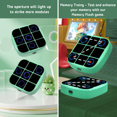 KOQQQ Tic-Tac-Toe Bolt Game cyan 4-in-1 mode display