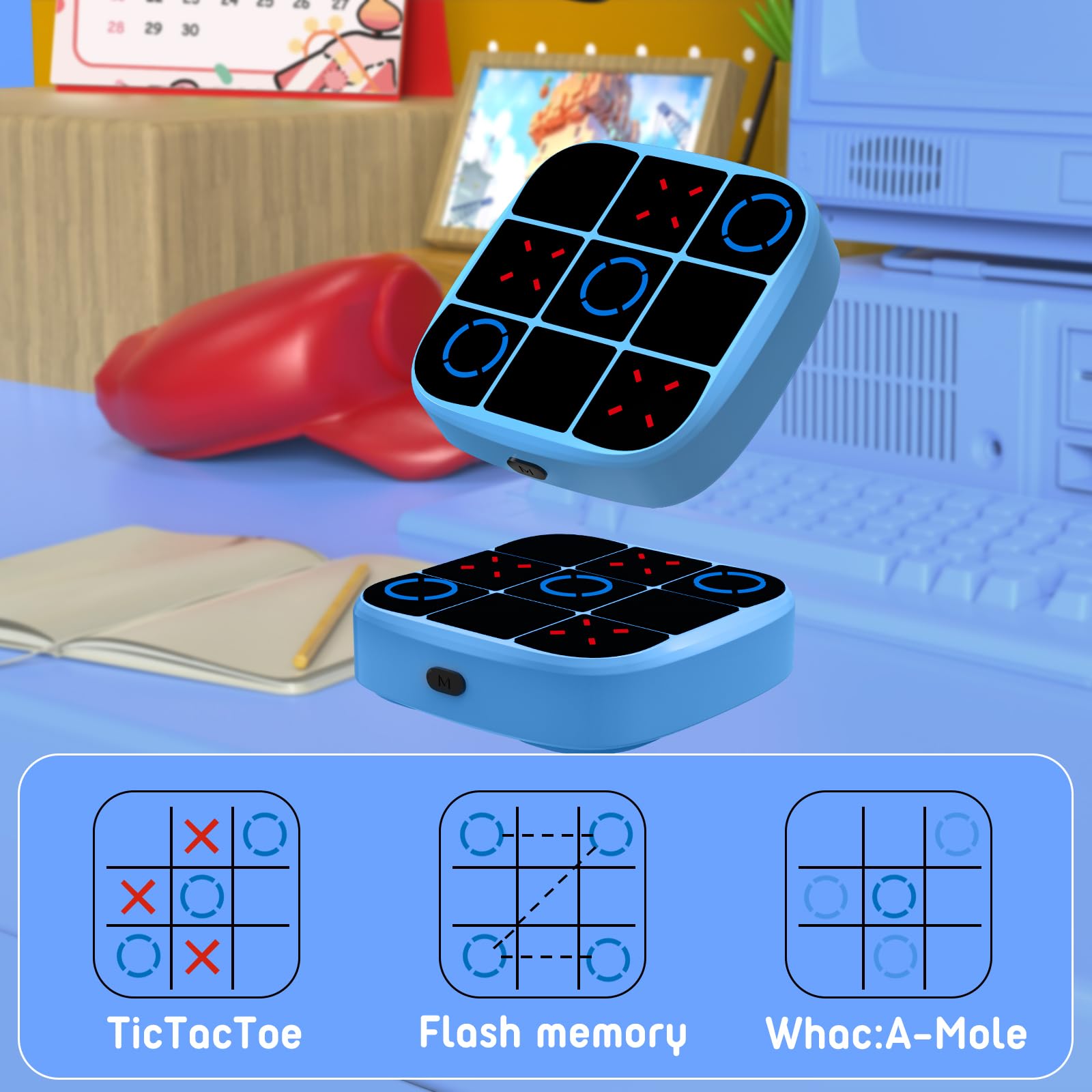 KOQQQ Tic-Tac-Toe Bolt Game in hand for portable on-the-go entertainment
