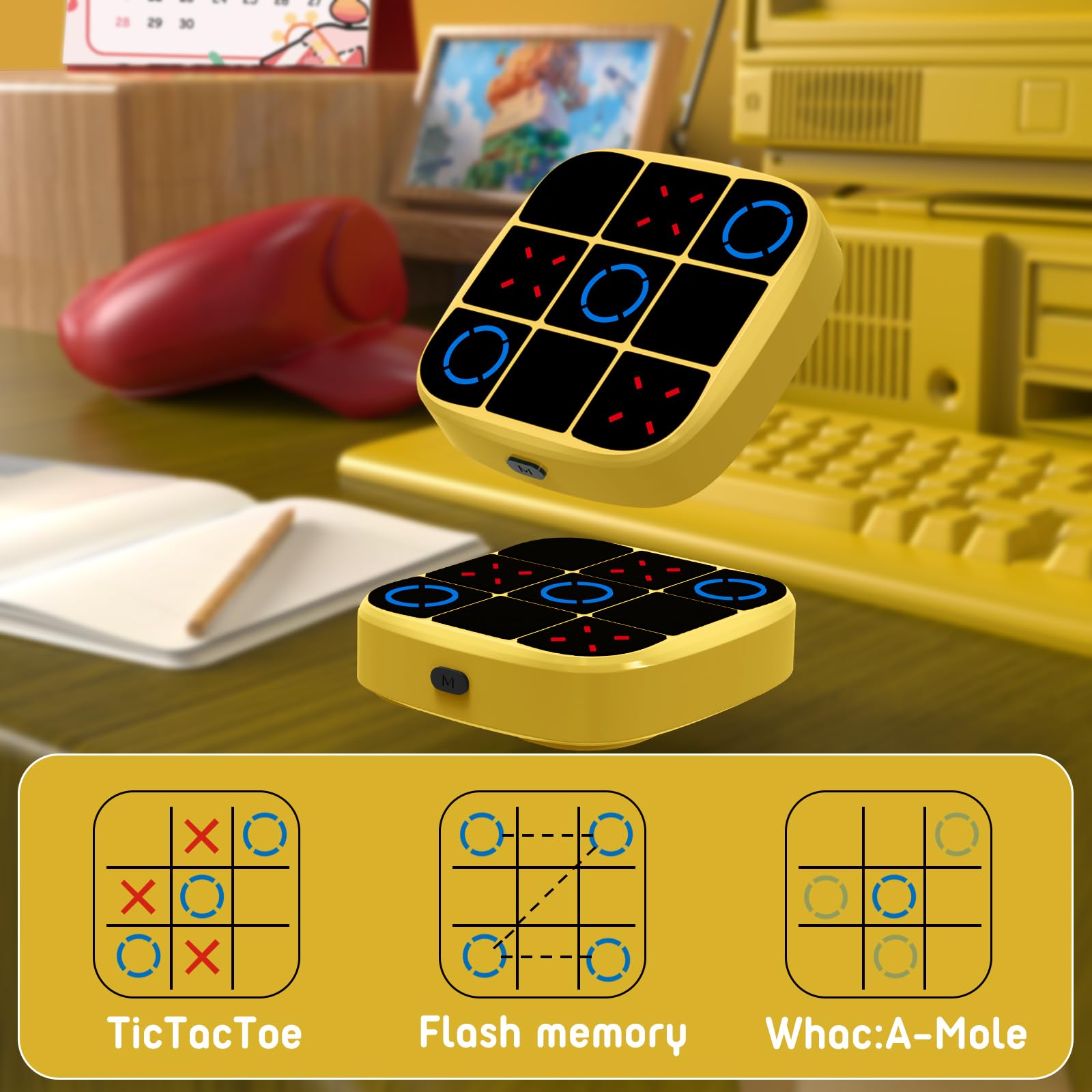 KOQQQ Tic-Tac-Toe Bolt handheld design supports on-the-go challenge and focus.