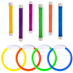 Korlon Tec diving rings in bright colors for engaging pool play.