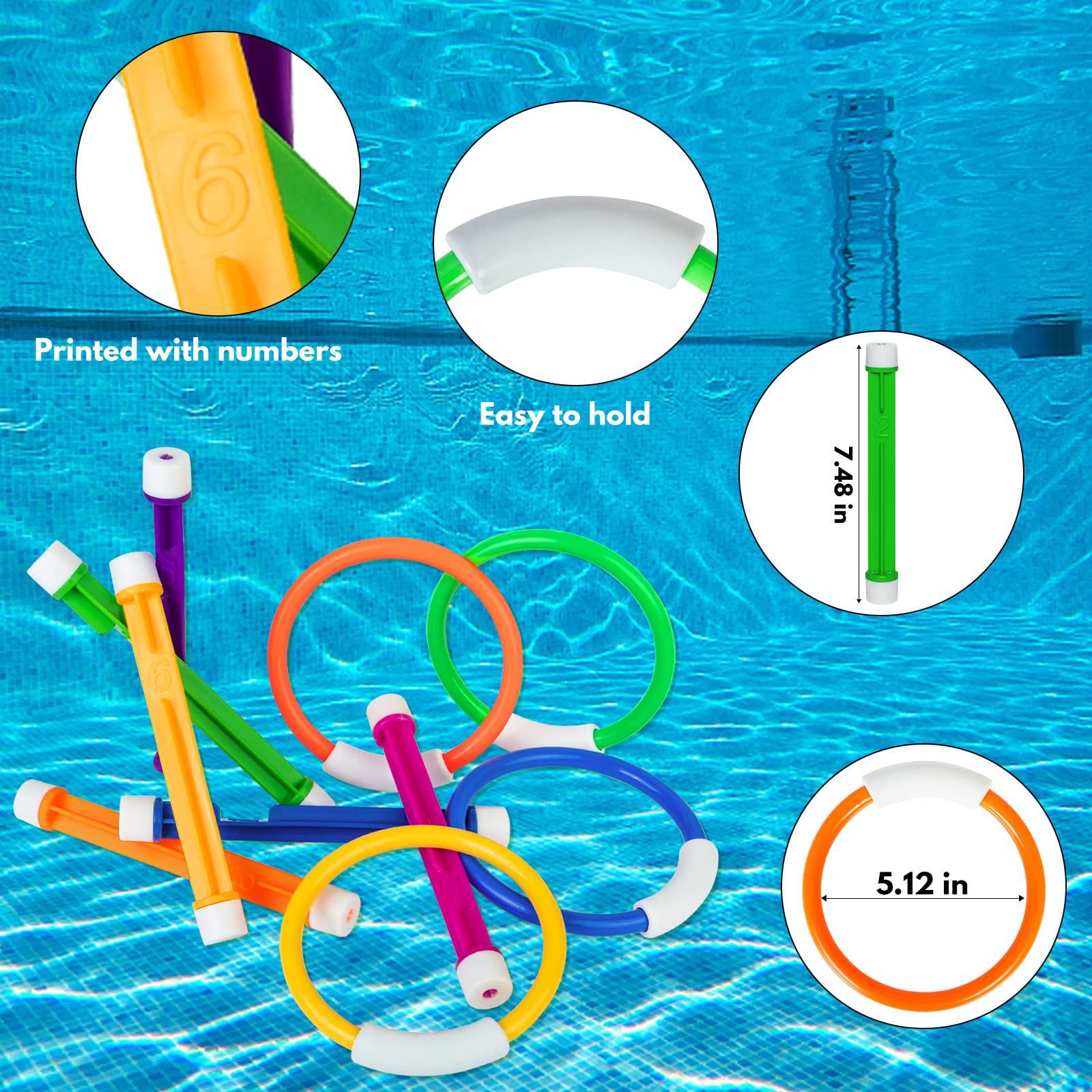 Kids ages 4-8 enjoying Korlon Tec pool toys during sunny pool time.