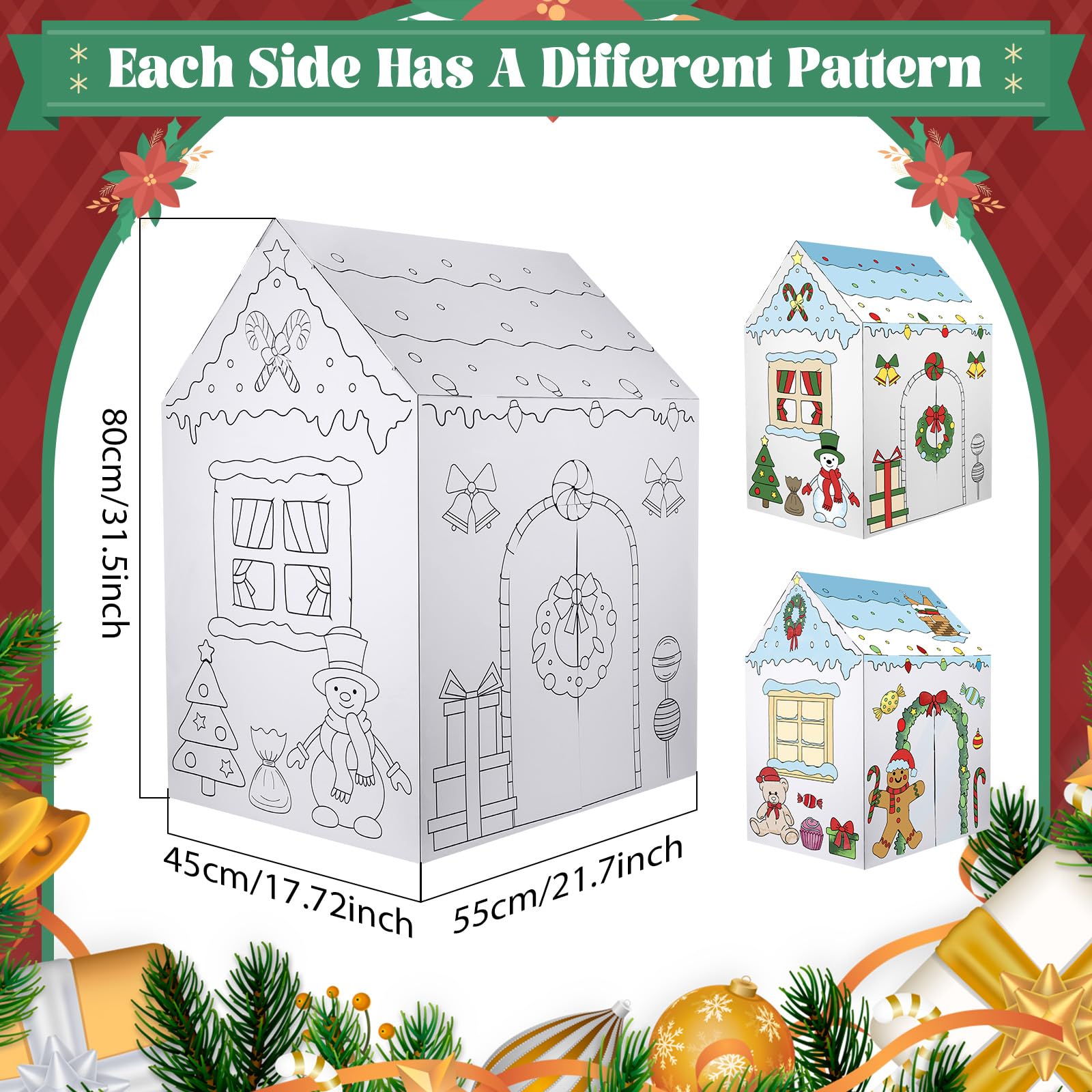 Kosiz gingerbread house kit display for festive home decor