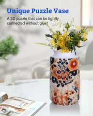 KOSTBAR 3D Puzzle Vase arc splicing shows secure, glue-free assembly.
