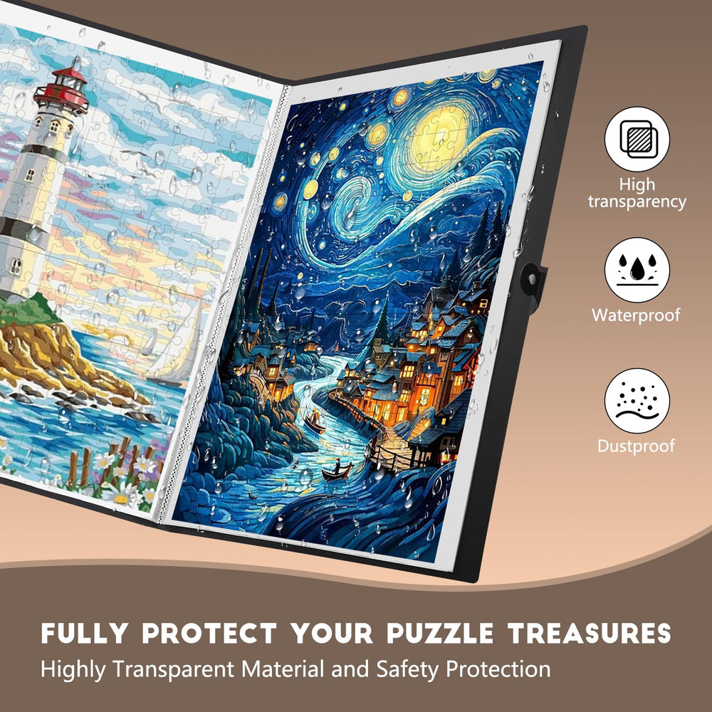 KOSTBAR puzzle folder 24 stickers on the back for stable storage