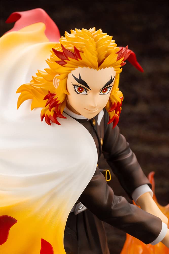 Kotobukiya Demon Slayer ARTFX J Rengoku artwork detail for premium display.