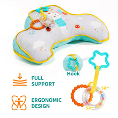 Koty interaction pillow toys invite caregiver bonding during tummy time
