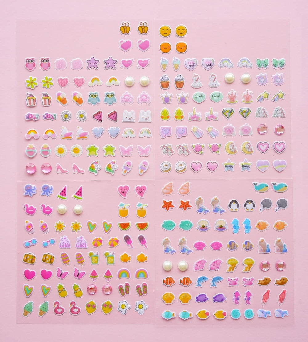 Koutey stick-on flamingo earrings, cute accent for casual outfits and celebrations