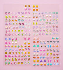 Koutey stick-on flamingo earrings, cute accent for casual outfits and celebrations