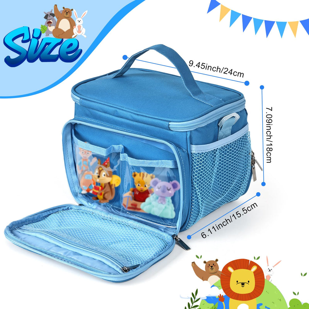 Kowenlic blue soft felt lining cushions fragile items for safe storage