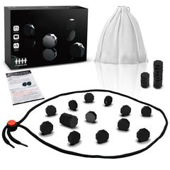 kowgical chess game 20 stones package - portable travel set for family fun and focus.