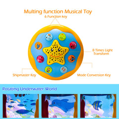 Koyiwa Baby Toys 360-degree ocean rotation creates a magical undersea scene for tummy time
