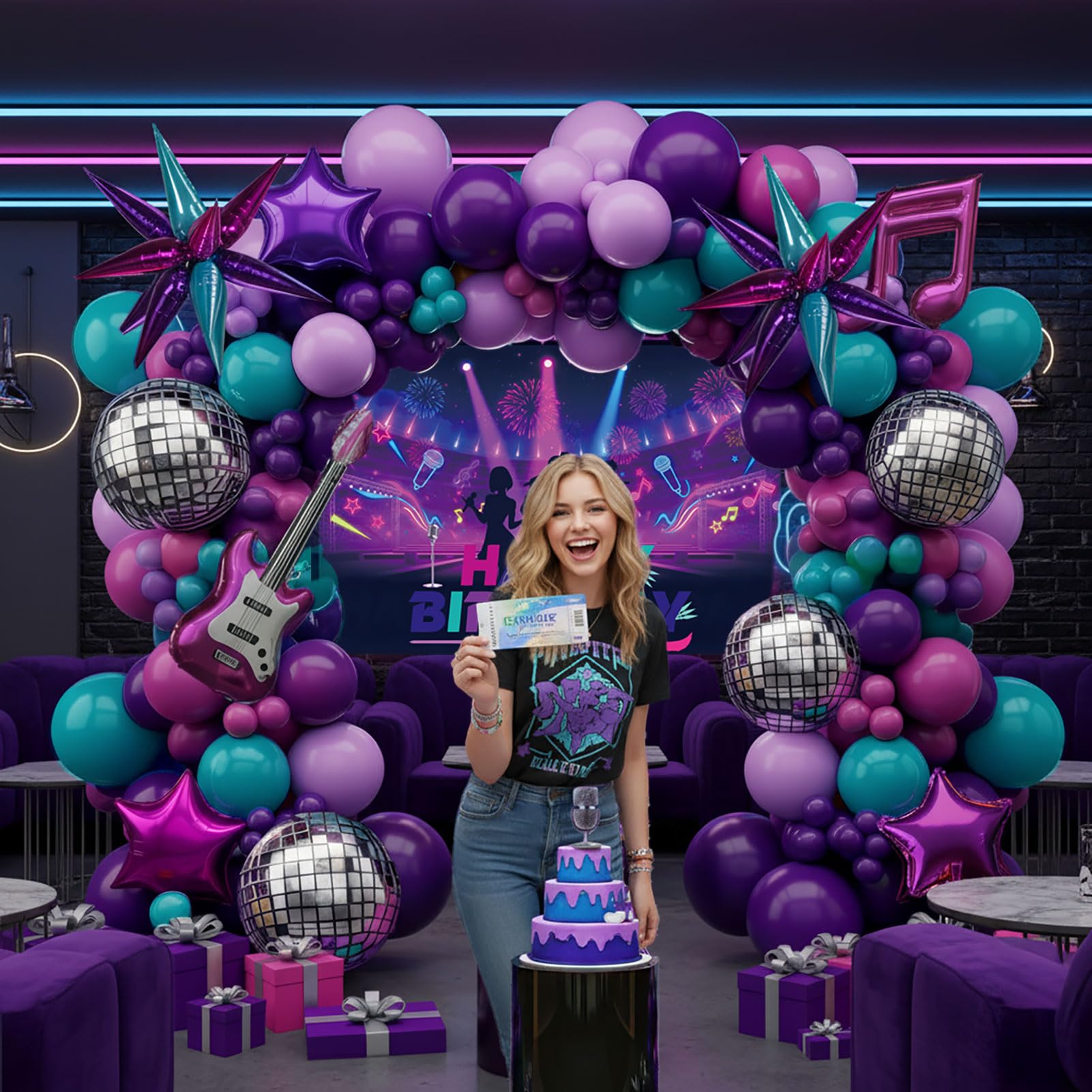 Kozee disco star explosion balloons sparkle for memorable party moments