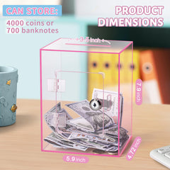 Kozsort acrylic money saving jar is durable and lightweight for daily use.