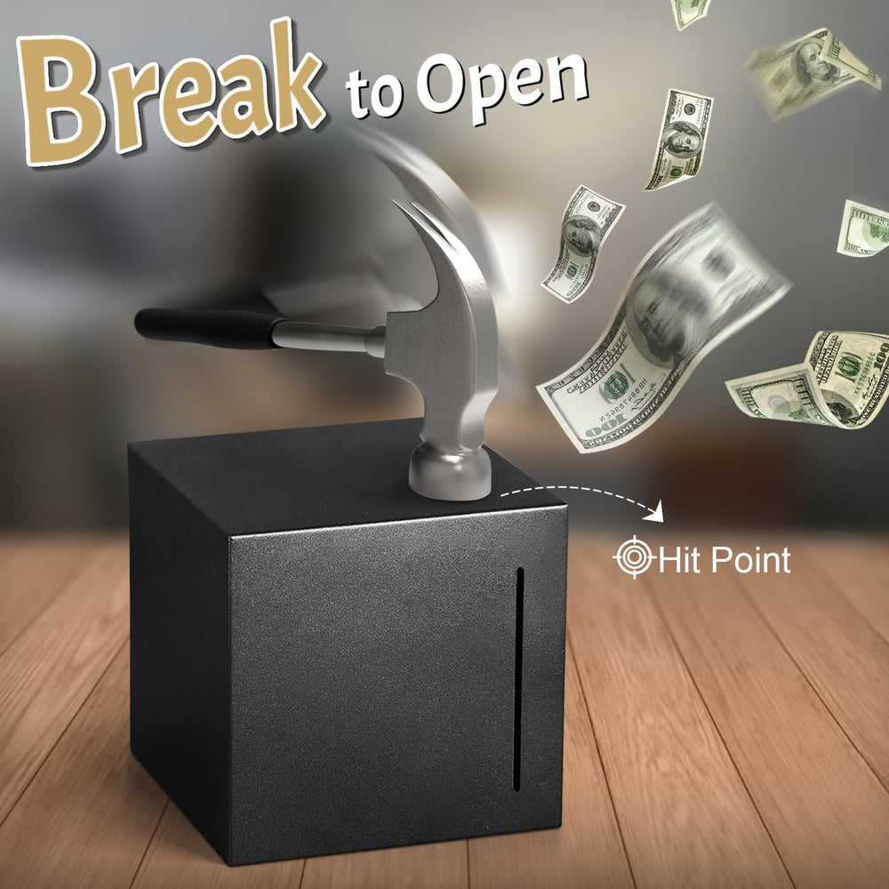 Kozsort piggy bank hammer access demonstrates how to open after savings target.