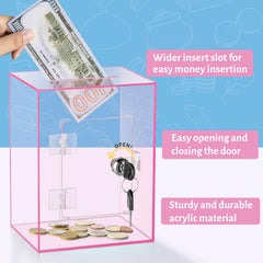 Kozsort piggy bank with key provides secure access to funds.