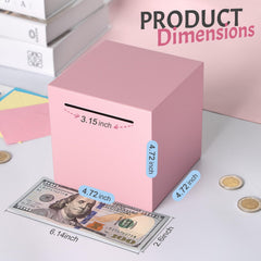 Kozsort piggybank pink side view highlights its durable welded construction for secure storage.