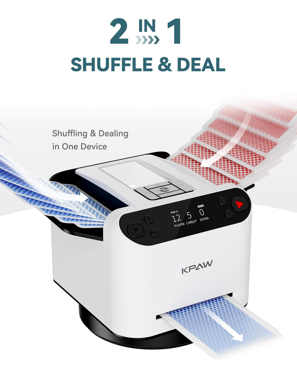 KPAW shuffler in action dealing cards for smooth gameplay